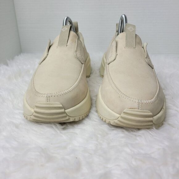 Sperry Boat Runner Womens Size 7.5 Beige Leather Slip On Casual Loafer Shoes - Picture 2 of 11